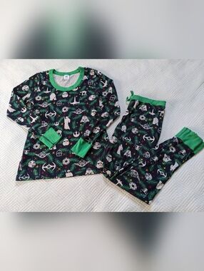 Hanna Andersson ADULT STAR WARS Holiday Christmas Pajamas Top Pants Sz Medium